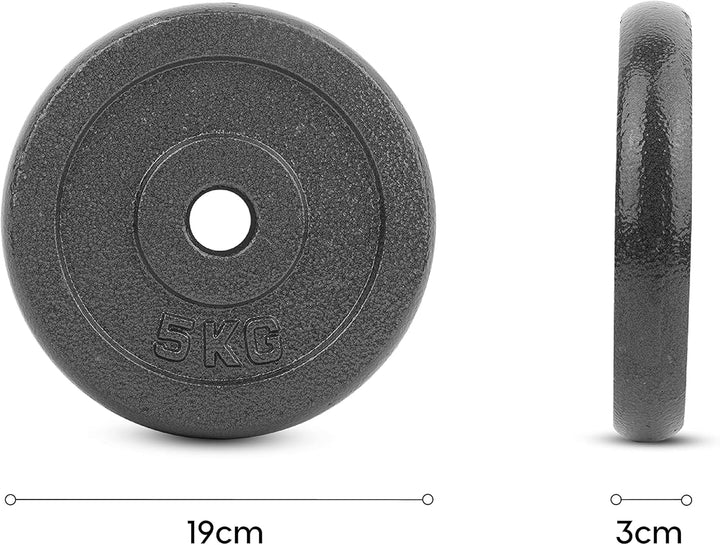 wuuhoo® Hantelscheiben Manuel 27mm Bohrung, Langhantelgewichte 2er Set, Gewichte für 1" Zoll Hantels