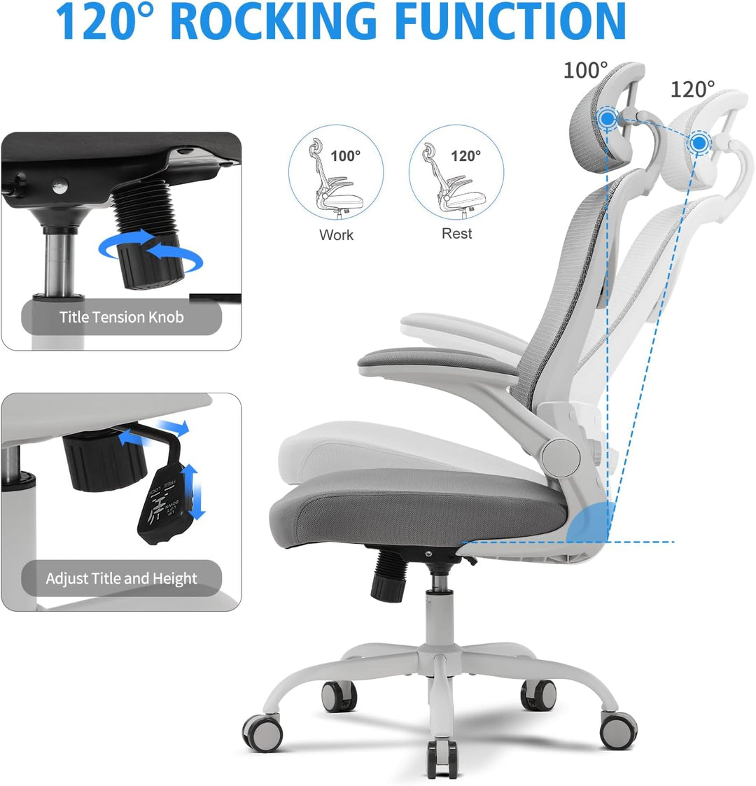 Bürostuhl Ergonomischer Computer-Verstellbarer Schreibtischstuhl, verstellbare Lendenwirbelstütze mi