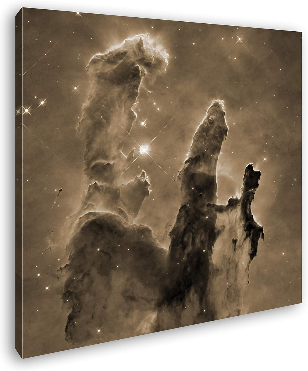 deyoli Säulen der Schöpfung Format: 70x70 Effekt: Sepia als Leinwandbild, Motiv fertig gerahmt auf E