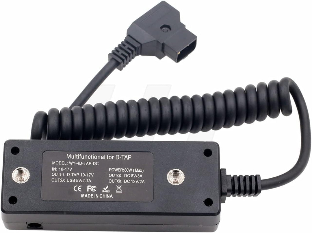 HangTon D-TAP Power Splitter 1 bis 4 P-Tap USB DC Adapter Konverter, 1/4 '' Schraubbefestigung für V