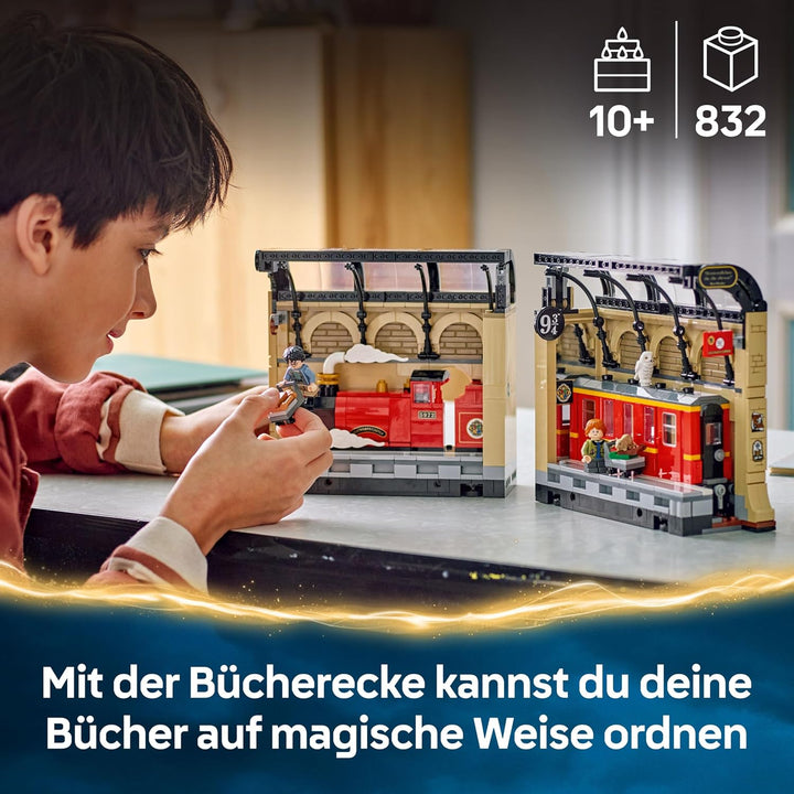 LEGO Harry Potter Buchstütze: Hogwarts Express - Set mit Spielzeug Zug, 2 Minifiguren inkl. Ron Weas