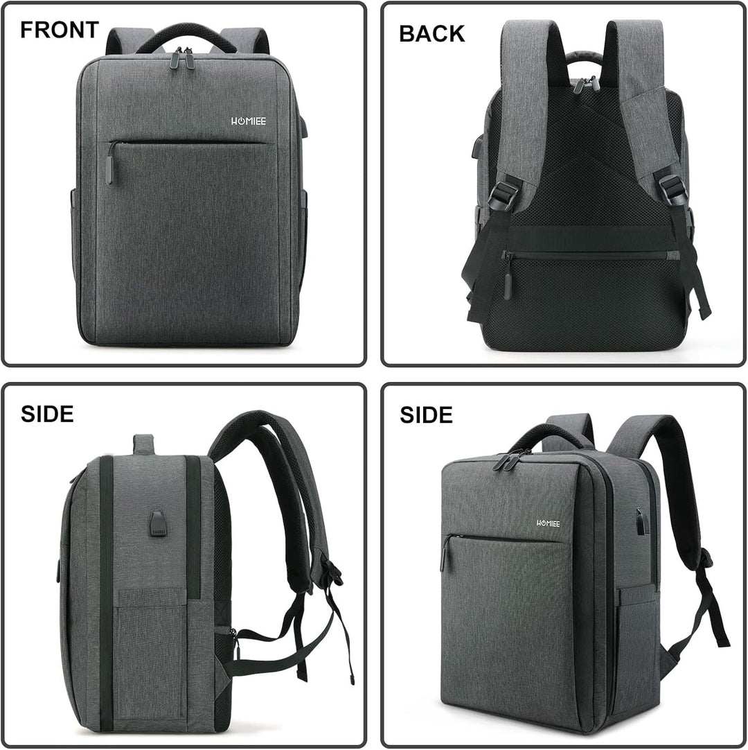 HOMIEE Handgepäck Rucksack Herren, Laptop Rucksack 15,6 Zoll Reiserucksack Travel Backpack Business