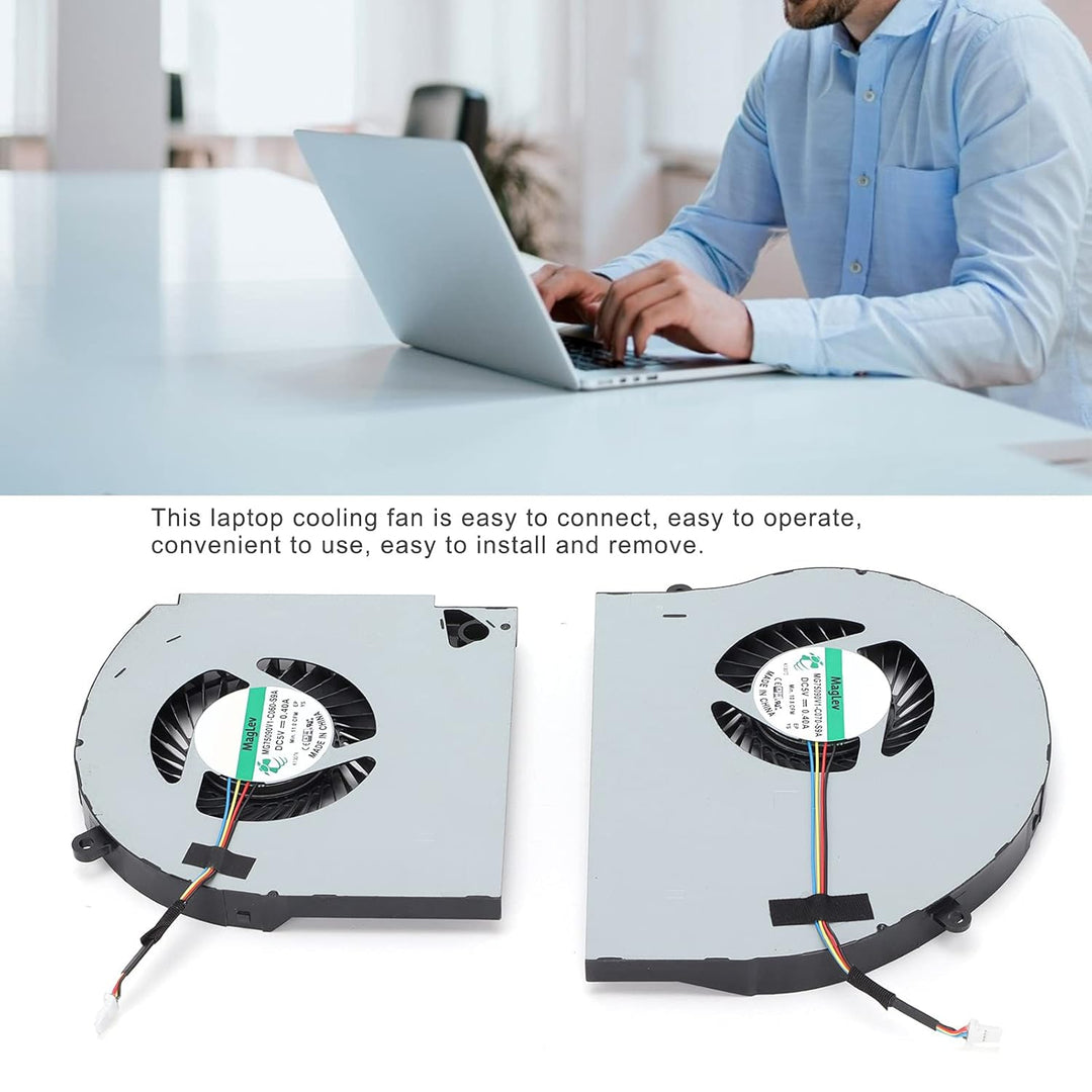 ASHATA CPU-Lüfter für Alienware 17/R4/R5/P31E/ALW17C, Laptop-Lüfter 4 Pin Computerzubehör für Dell A