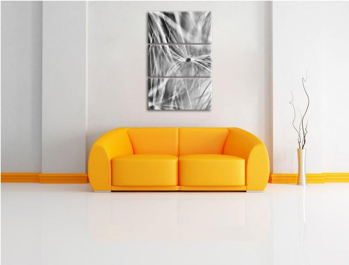 Pixxprint zarte Pusteblumenpollen als Leinwandbild/Grösse: 3 Teilig (120x80) cm/Wandbild/Kunstdruck/