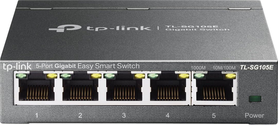 TP-Link TL-SG105E 5-Ports Gigabit Easy Smart Managed Netzwerk Switch(Plug-and-Play,Metallgehäuse, Qo