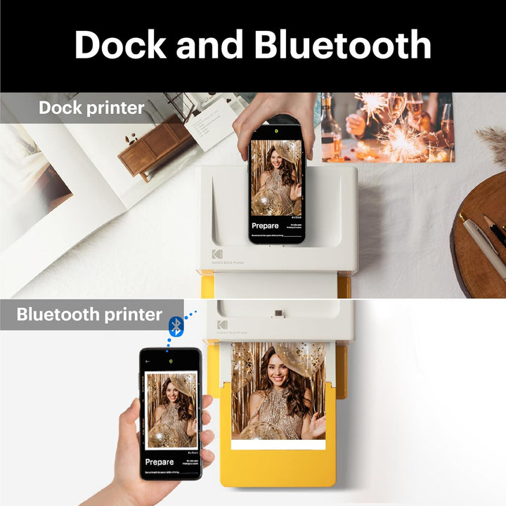 KODAK Dock Plus Portable Instant Photo Printer, Compatible with iOS, Android and Bluetooth DevicesFu