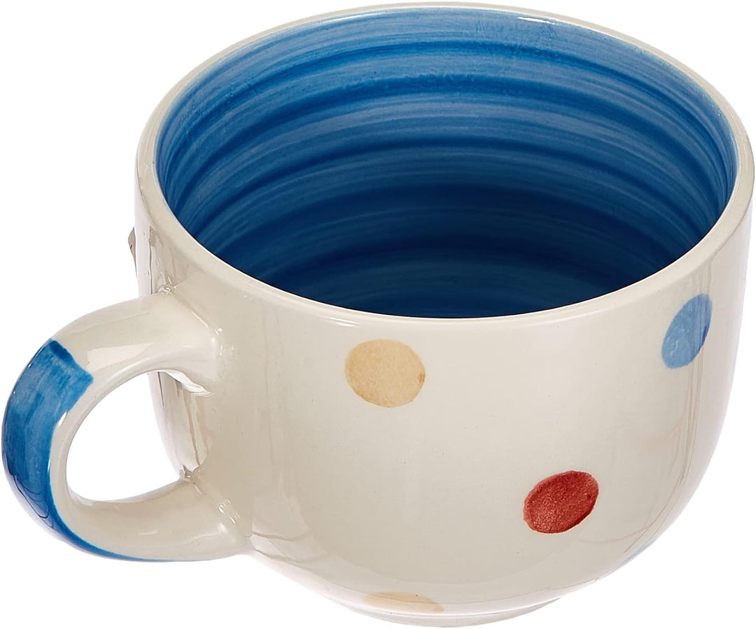 Excelsa Pois Set aus 6 Jumbo-Tassen, Keramik, 500ml, Jumbo-Tassen