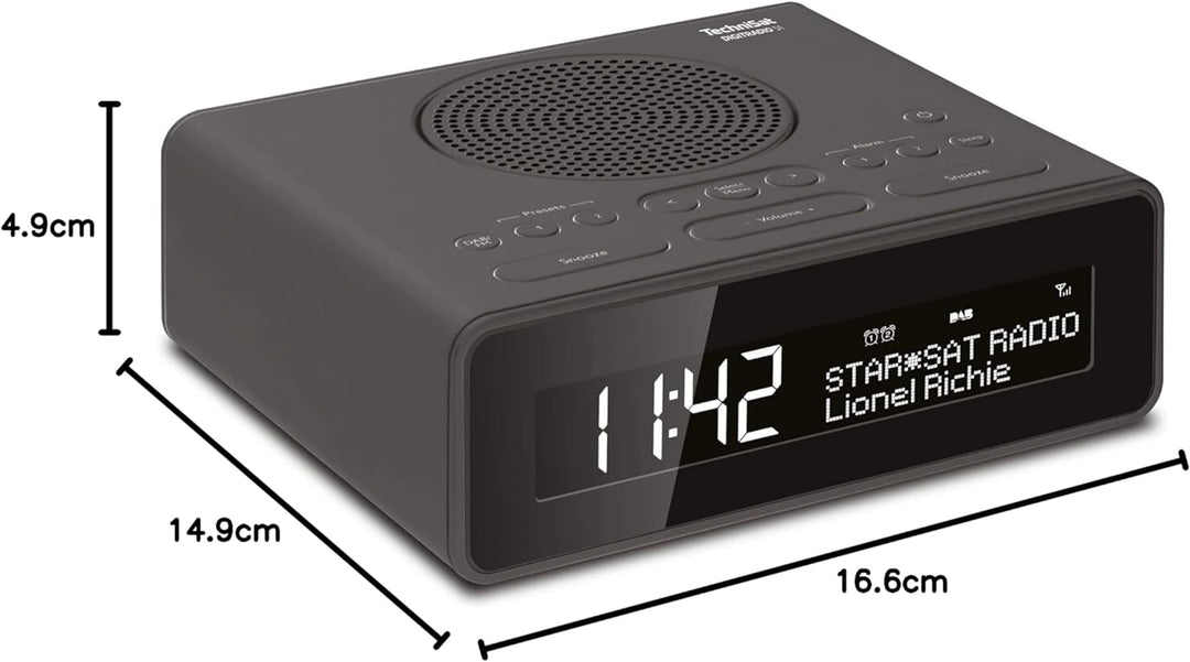 TechniSat DIGITRADIO 51 DAB+ Radiowecker (DAB, UKW, Uhrenradio, Wecker mit zwei einstellbaren Weckze