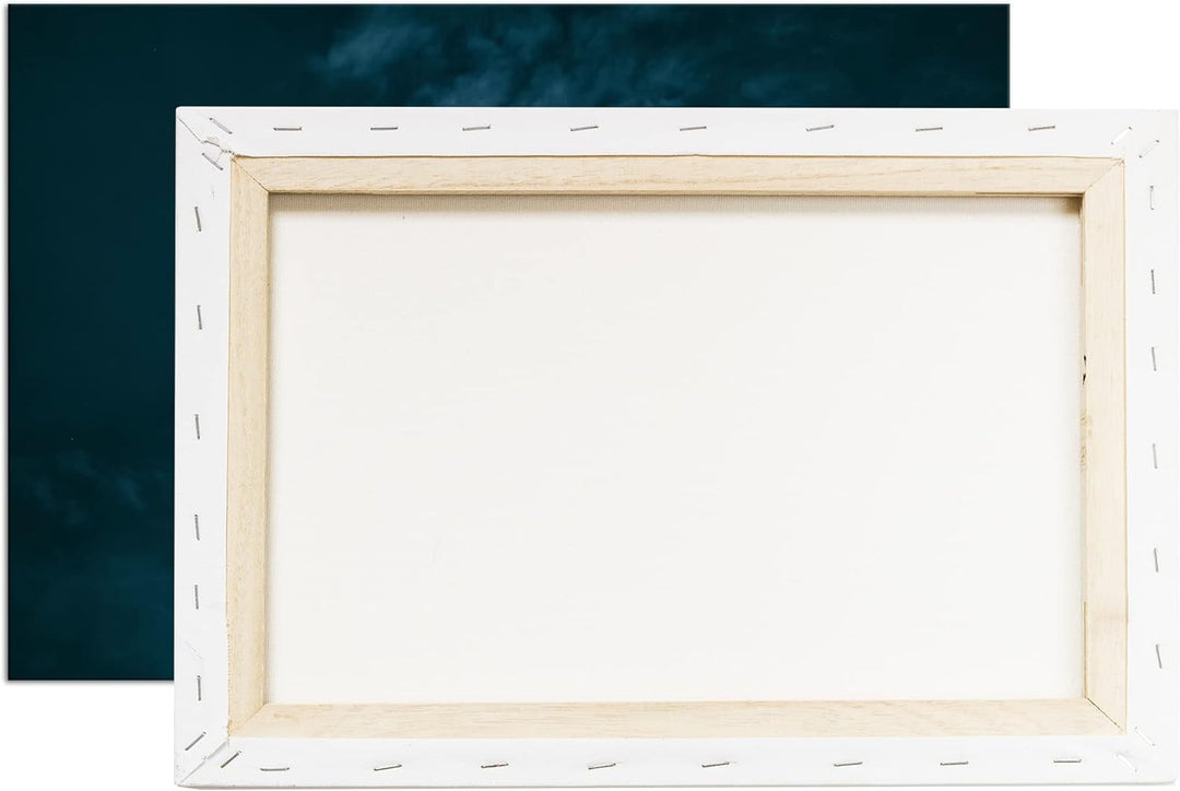 deyoli Wolkenbedeckte Vollmondnacht Format: 80x60 als Leinwandbild, Motiv fertig gerahmt auf Echthol