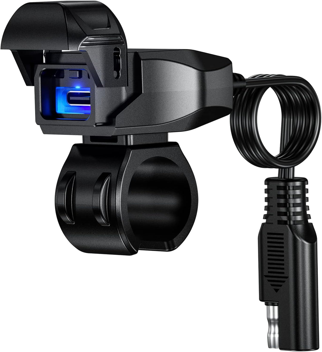 Kewig Motorrad-USB-Ladegerät SAE-auf-USB-Adapter Wasserdichtes Motorrad-Ladegerät, DC 9V-24V Motorra