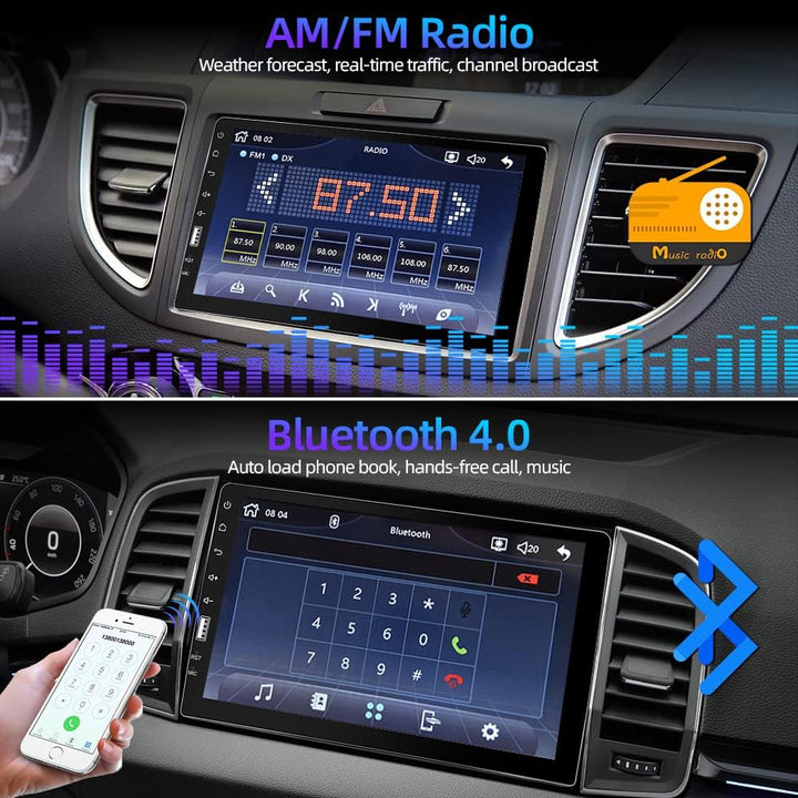 Podofo 1 Din Autoradio mit Apple Carplay und Android Auto 9 Zoll Single Din Autoradio mit Bildschirm