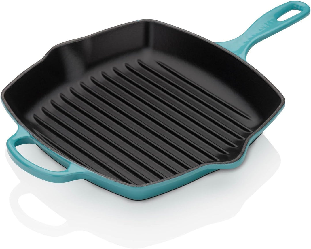Le Creuset Signature Gusseisen-Grillpfanne, Quadratisch, 26 cm, Für alle Herdarten inkl. Induktion g