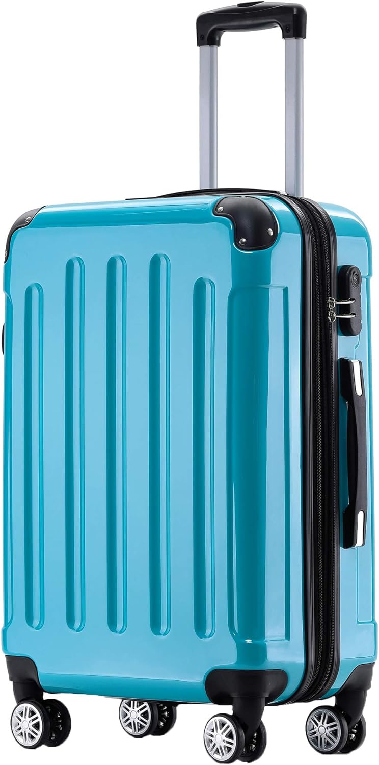 BEIBYE Zwillingsrollen 2048 Hartschale Trolley Koffer Reisekoffer Taschen Gepäck in M-L-XL-Set (Türk