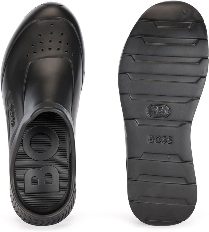 BOSS Herren Titanium-R Slid Gummierte Slipper mit Logo-Prägung Grösse 41 EU Black7, 41 EU Black7