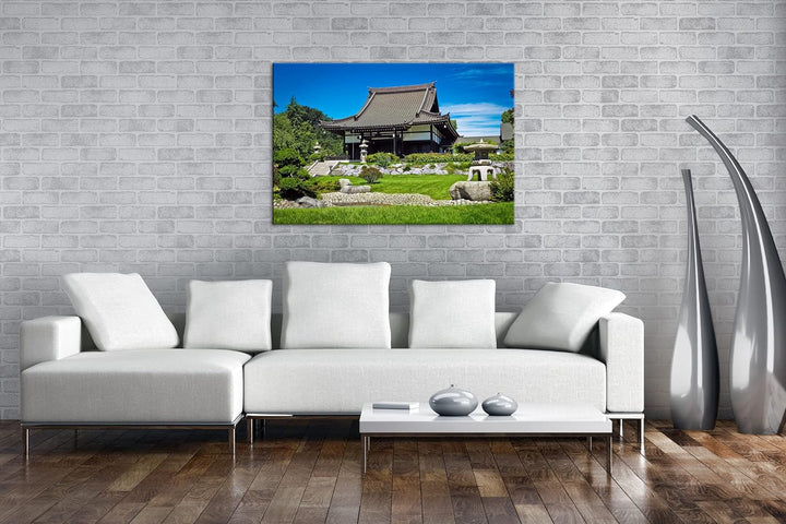 deyoli traditionell japanische Architektur Format: 80x60 als Leinwandbild, Motiv fertig gerahmt auf