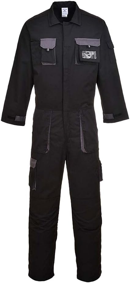Portwest Portwest Texo Kontrast Overall, Grösse: XXXL, Farbe: Schwarz, TX15BKRXXXL Schwarz 3XL, Schw