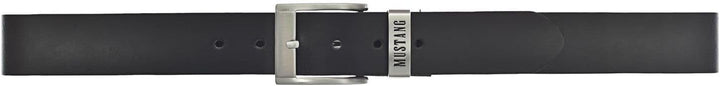 MUSTANG Herren Ledergürtel MG2164L15Z 40mm Gürtelbreite Schwarz Braun 120-130cm W120 Black 0791, W12
