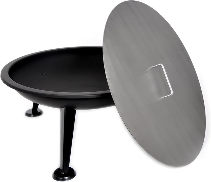 85 cm Deckel für Feuerschalen Feuertonnen Schwenkgrills aus 2,0 mm Stahl mit Griff - Feuerdeckel