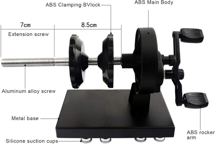 Angelschnurwickler, Tragbare Spinnrolle Angelschnur-Aufwickelmaschine Mit Saugnapf Schwarz, Schwarz