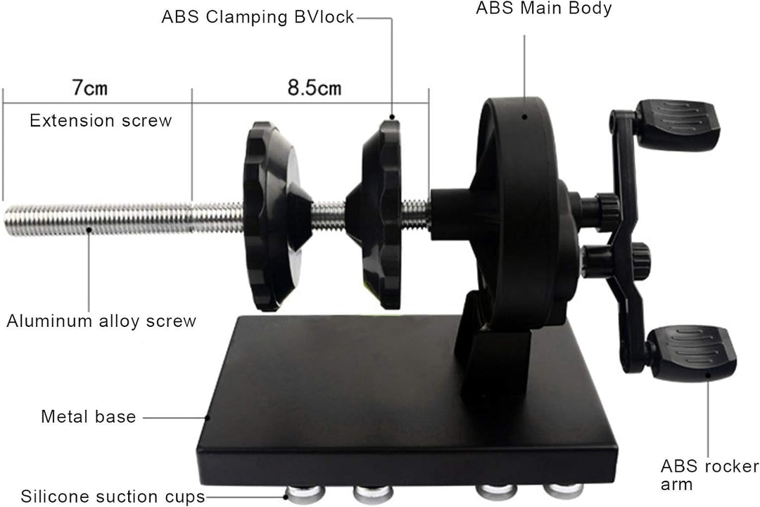 Angelschnurwickler, Tragbare Spinnrolle Angelschnur-Aufwickelmaschine Mit Saugnapf Schwarz, Schwarz
