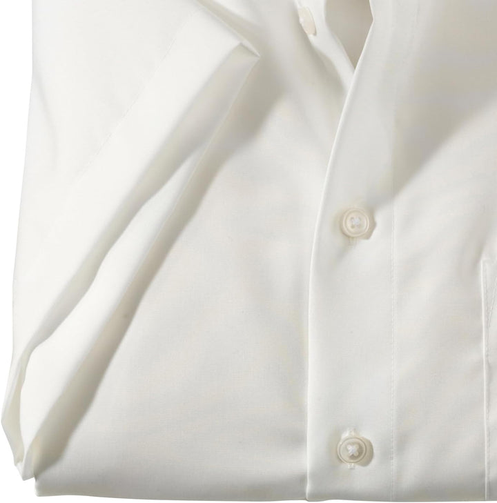 OLYMP Herren Oberhemd Kurzarm Luxor,Uni,modern fit,New Kent 37 Beige 21, 37 Beige 21