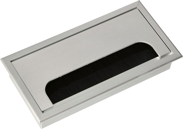 KOTARBAU® 2er Set Aluminium Kabeldurchführung 160x80 mm für Möbel Silber Kabeldose Kabeldurchlass Ec