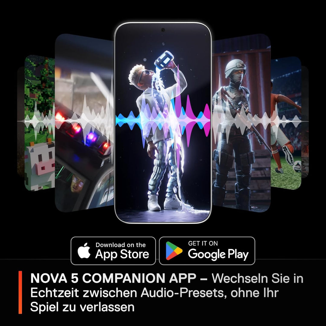 SteelSeries Arctis Nova 5 Wireless Gaming Headset – Multi-System – Magnetische Neodym-Treiber – 100+