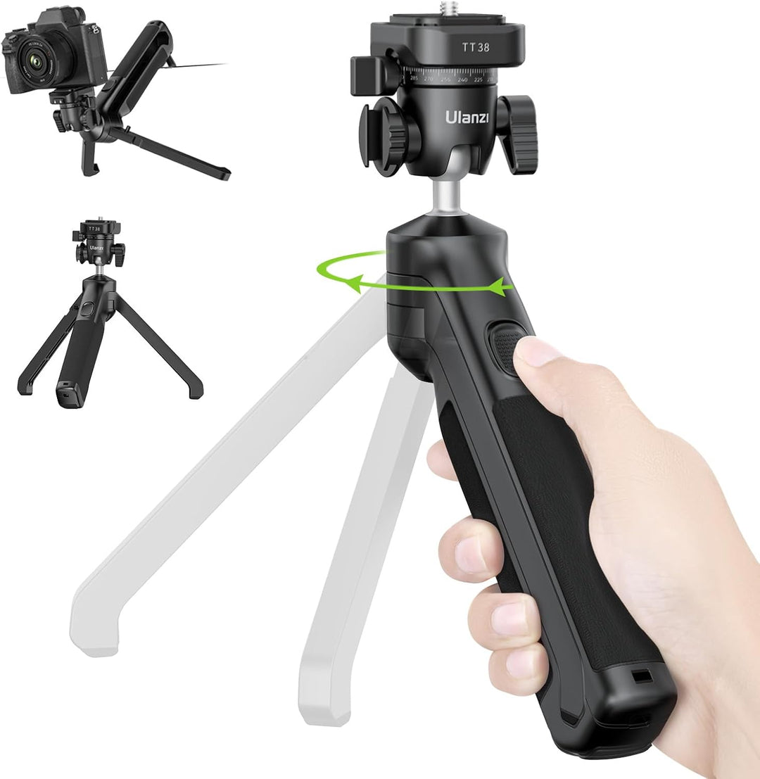ULANZI TT38 Mini Stativ, Belastbarkeit 3kg, Kamera Stativ Klein mit UKa und F38 Schnellspanner, Tisc