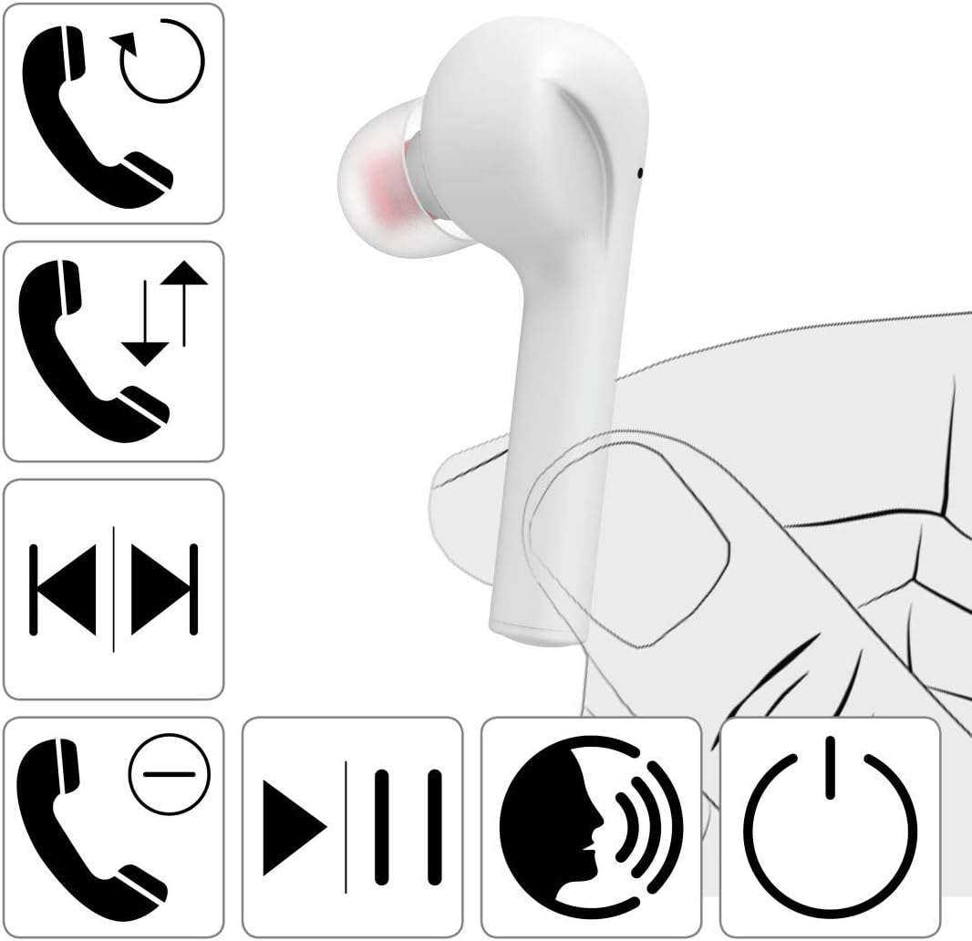 Hama Bluetooth-Kopfhörer kabellos (In-Ear Ohrhörer, ultra-leichte Headphones ohne Kabel, True Wirele