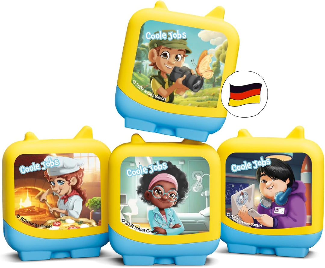 tonies Clever 4er Set Coole Jobs für Deine Toniebox, Wissens-Hörspiel für Kinder ab 5 Jahren, Spielz