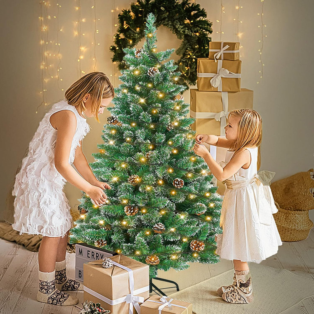 UISEBRT Weihnachtsbaum KĂŒnstlich mit Beleuchtung 120cm - LED WeihnachtsbĂ€ume Tannenbaum Christbaum D