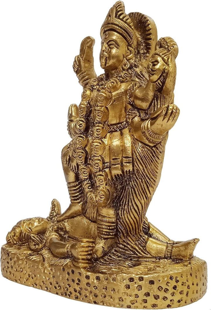 Purpledip Messing Idol Durga (Kali, Parvati oder Adishakti): seltene Sammlerstück-Statue (12411)