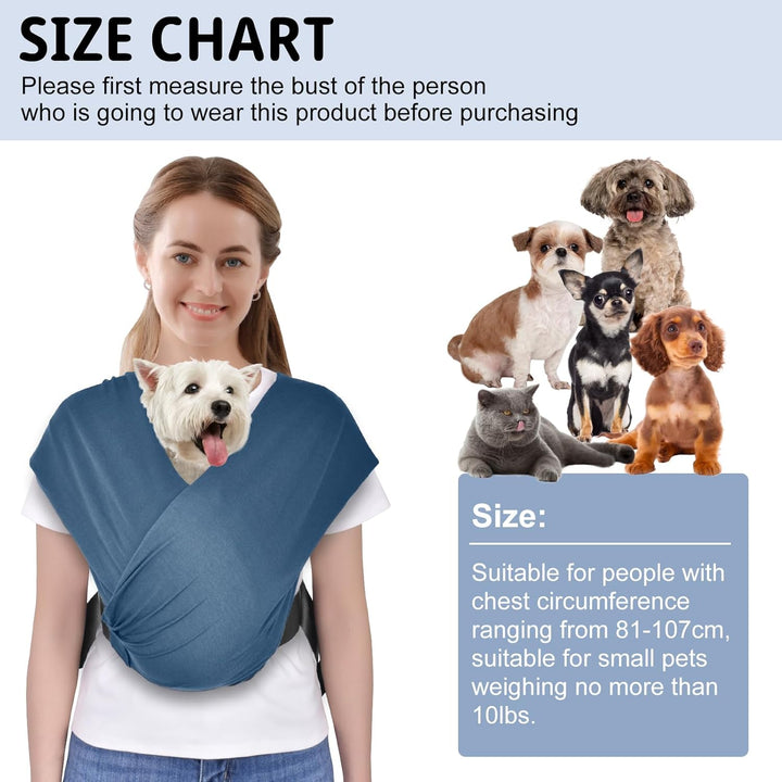 CUBY Hundetragetasche, Eingewickelt Hunde Tragetasche Nach vorne Gerichteter Rucksackträger Schulter