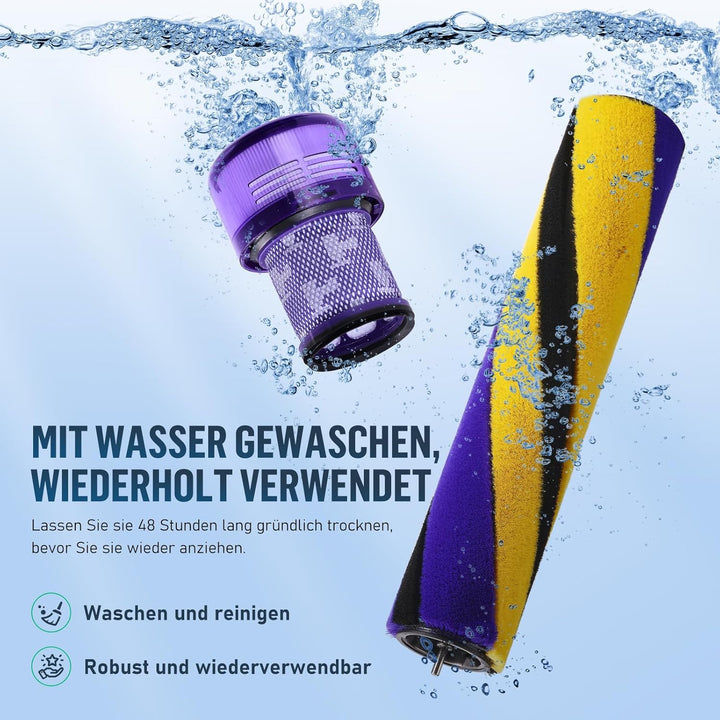 V12 Bürste für Dyson V12 Detect Slim Absolute Bürstenwalze Bürsten, Staubsauger Rolle Ersatzteile, S