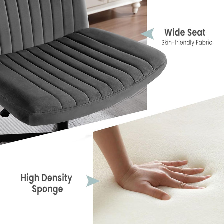 WOLTU Relaxsessel ohne Armlehne, Bürostuhl, Schreibtischstuhl Drehstuhl, ergonomischer Stuhl, Samt S