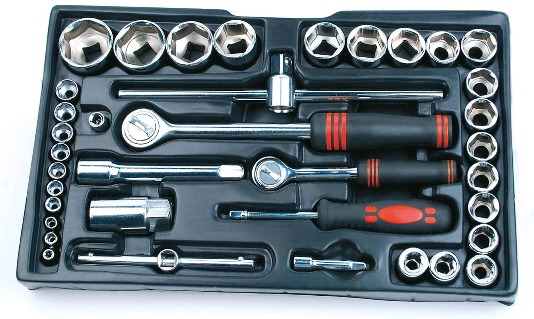 Brüder Mannesmann Werkzeugbox, bestückt, 155-teilig | M29066 Single, Single