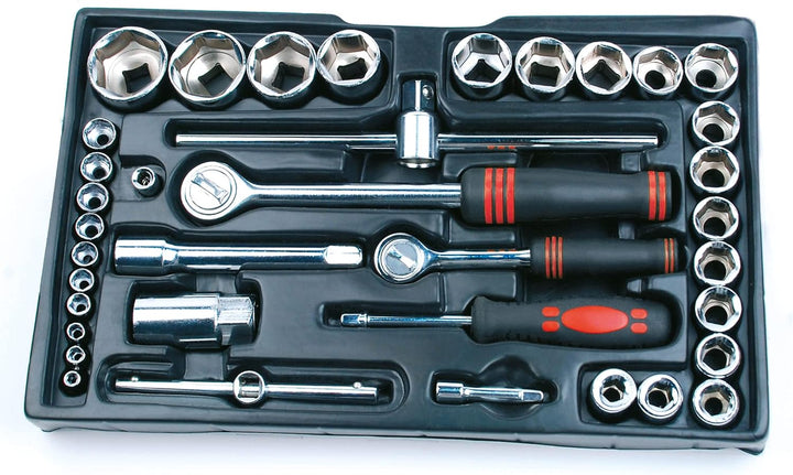 Brüder Mannesmann Werkzeugbox, bestückt, 155-teilig | M29066 Single, Single