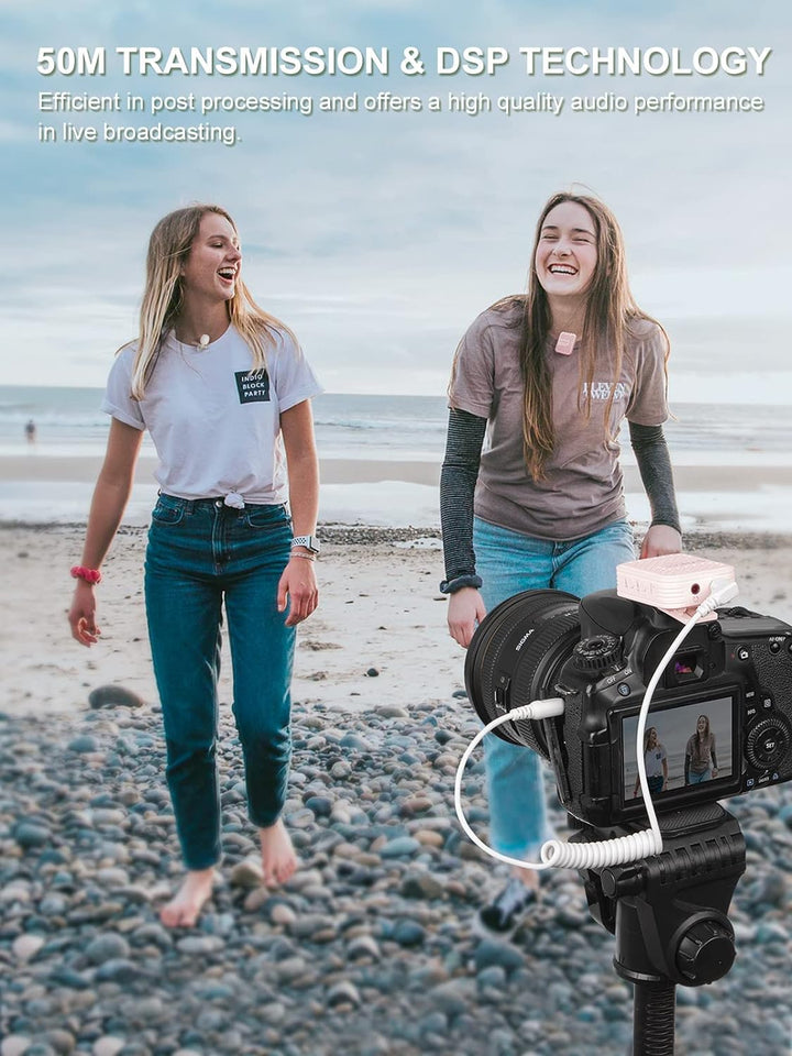 SYNCO Lavalier Funkmikrofon G1(A2), 2,4GHz Kabellos Ansteckmikrofon System, Wireless Microphone Mics