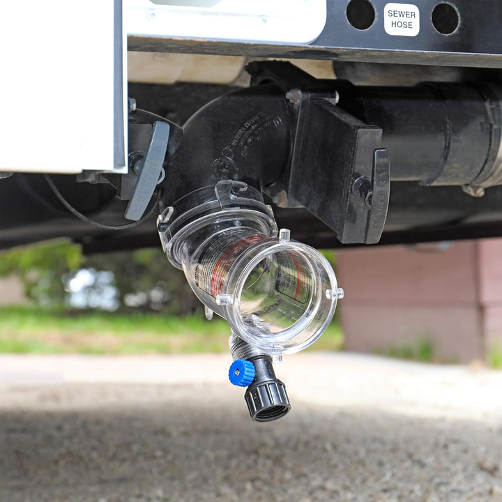 Valterra 45 Grad Hydroflush Aufsatz mit abnehmbarem Anti-iphon-Ventil für Wohnmobil, Wohnmobil, Anhä