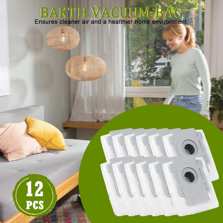 BAKTH 12 Staubsaugerbeutel Kompatiblen für iRobot Roomba i7 i7+ i8 i8+ i4 i4+ i6 i6+ j7 J7+ S9 S9+ E