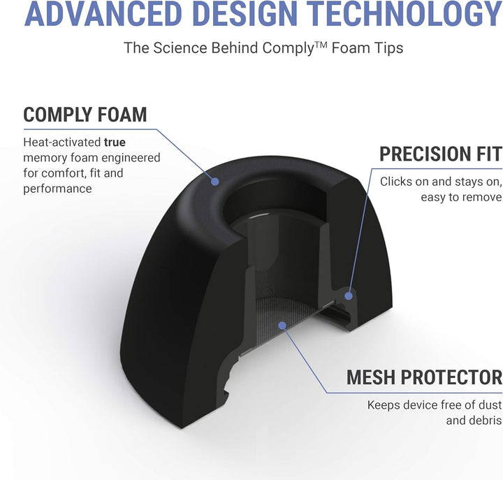 Comply Premium Memory Foam Kopfhörer für Airpods Pro (gross, 3 Paar) L Alte Version, L Alte Version