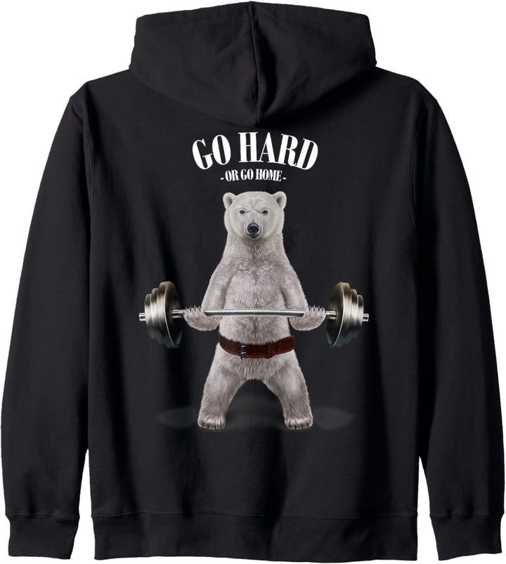 Eisbären heben Gewichte im Fitnessstudio Kapuzenjacke