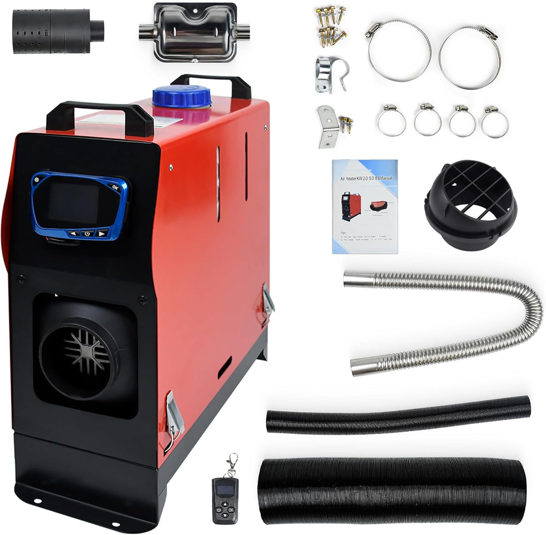 UISEBRT 8KW Standheizung Diesel Lufterhitzer 12V, Air Diesel Heizung Dieselheizung mit SchalldÀmpfer