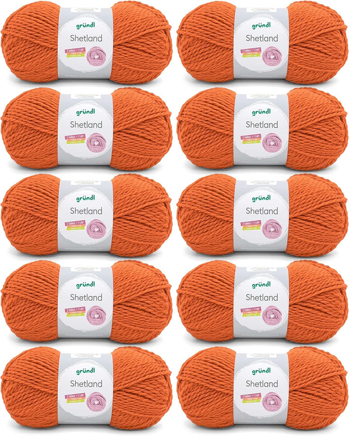 Gründl Shetland Wolle (modisches und weiches Strickgarn aus 80% Polyacryl und 20% Wolle, 100 g / 170