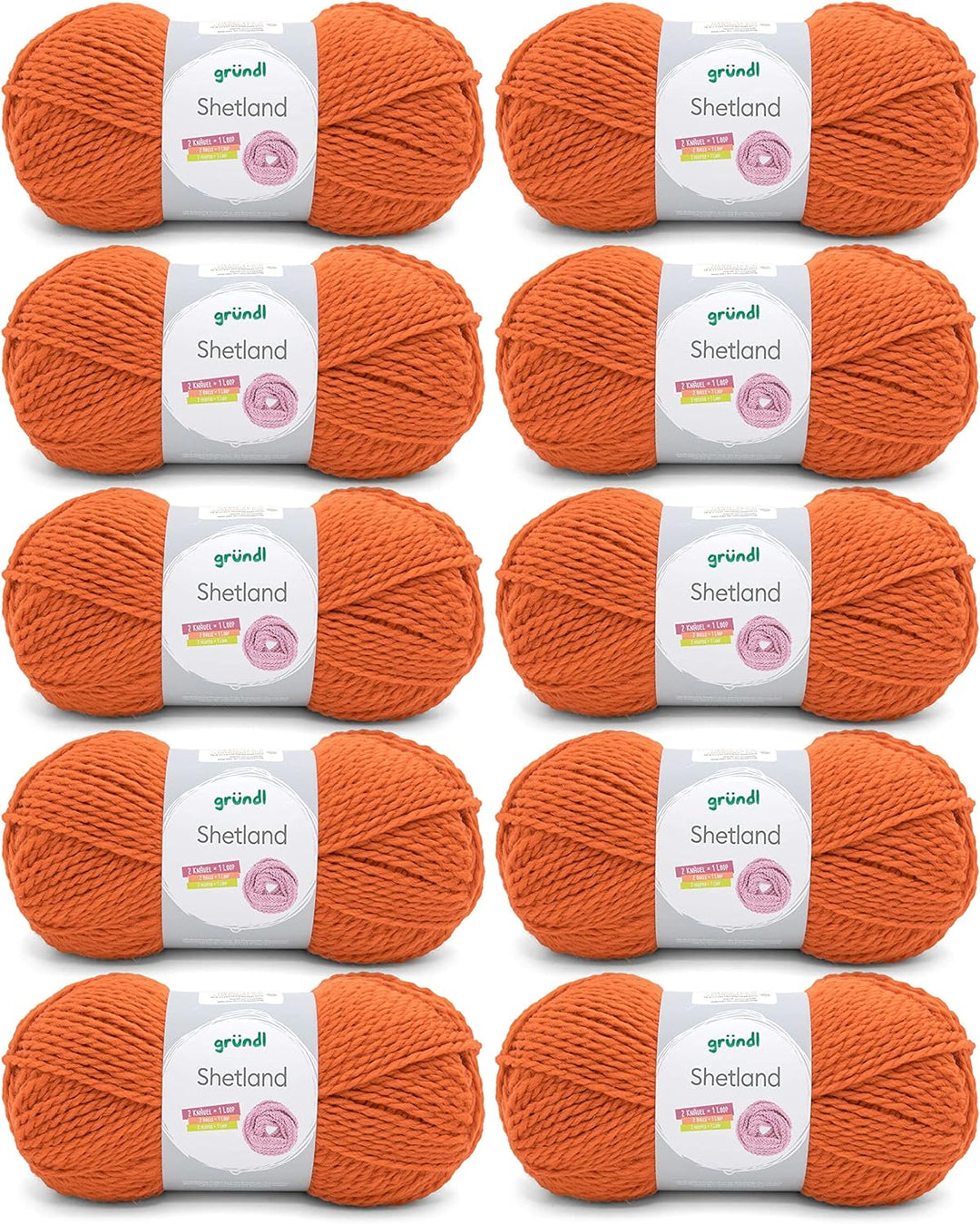 Gründl Shetland Wolle (modisches und weiches Strickgarn aus 80% Polyacryl und 20% Wolle, 100 g / 170