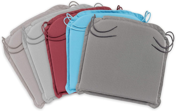 Traumnacht Komfort 4er Set Stuhlkissen/Sitzkissen Outdoor rot, Bezug abnehmbar, mit Eckbändern, 44 x