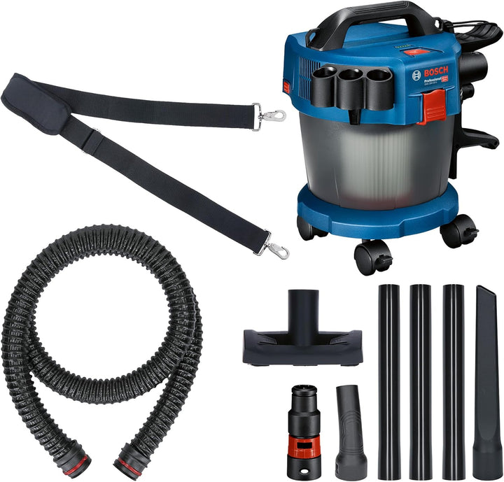 Bosch Professional 18V System Industriestaubsauger Gas 18V-10 L (ohne Akku, 1,6 m Schlauch, 3 Verlän