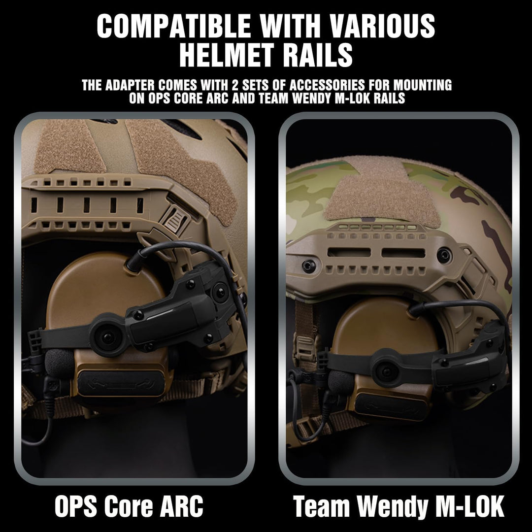 Schnellhelm ARC Rail Adapter COMTAC3 Taktische Tonabnehmer Headset Suspension Kopfhörer Halterung Mu