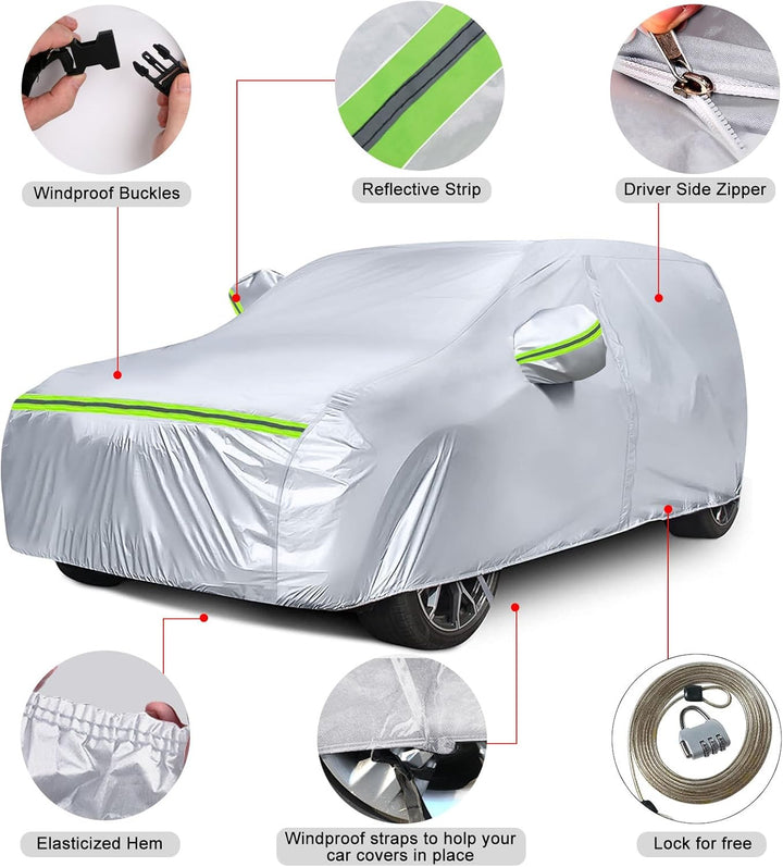 Autoschutzhülle Auto Abdeckung Geeignet für Skoda Kamiq 2019-2023, Autoabdeckung Auto Abdeckplane mi