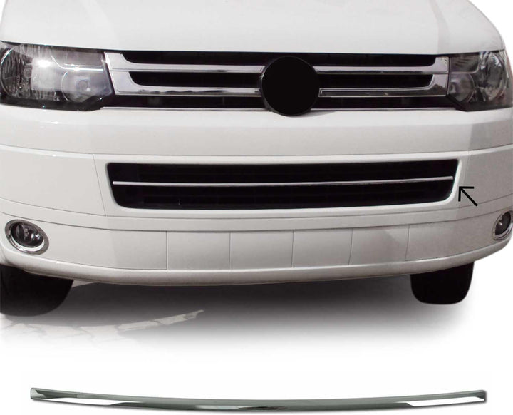 Frontspoilerlippe Stossstangen Zierleiste Kompatibel mit VW T5 Caravelle 2010-2015 | Chromleiste 3 t